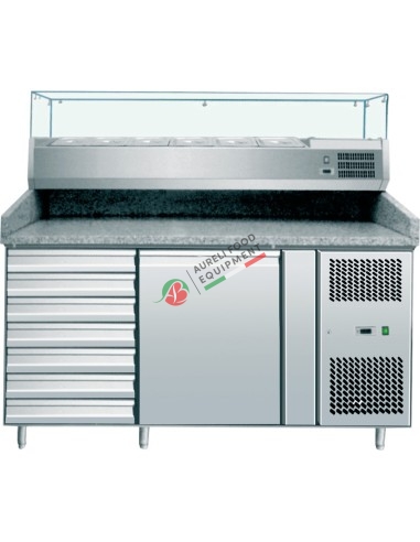 Copy Of One Door Ventilated Pizza Counter 7 Drawers Static